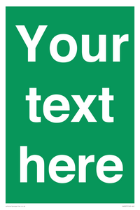 Custom Safe Condition: Blank (green) sign